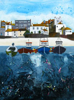 The Anchorage, St Ives. An Open Edition Print by Anya Simmons.